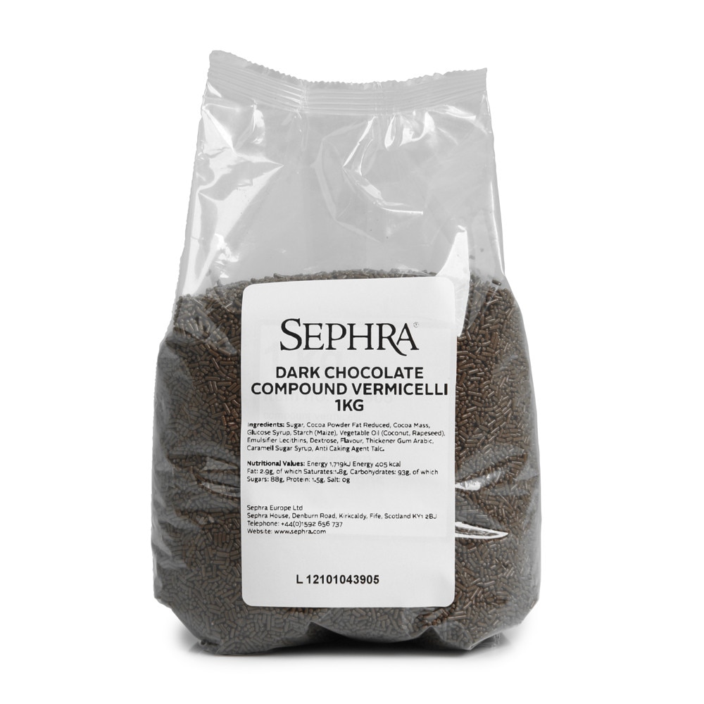 Sephra Dark Chocolate Compound Vermicelli - 1kg